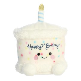 Aurora® Adorable Palm Pals™ Party Sized™ Happy B'Day Cake™ Stuffed Animal - Fun Collectible Plush for Kids and Adult Collectors - Perfect for Decorating Rooms and Birthday Gifts - White 8 Inches
