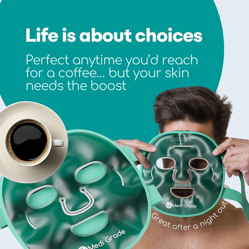 Medi Grade Cooling Face Mask set with 1 Lycra Face