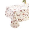 Heavy Duty Vinyl Tablecloth with Flannel Backing Waterproof Oil-Proof PVC