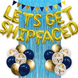 Cruise Party Decorations Cruise Birthday Decorations Nautical Party Decorations Nautical Bachelorette Party Decorations Lake Boat Party Yacht Party Decorations Lets Get Shipfaced Balloons Banner