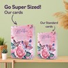 Mother Birthday Card - Pink Rose Butterfly - Beautiful Happy