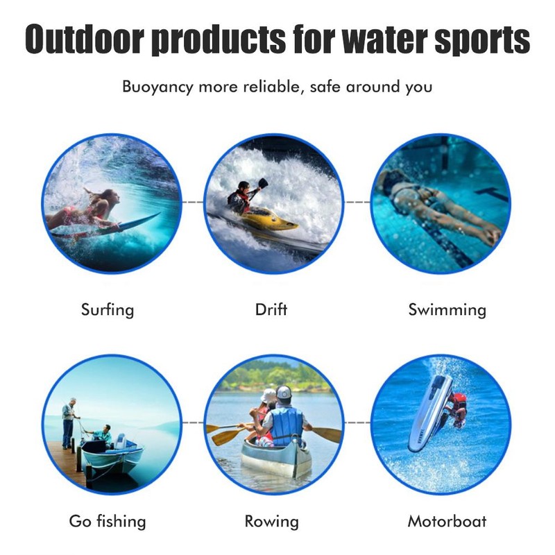 Outdoor Fishing Vest Life Jacket with Whistle Multi Pocket Flotation