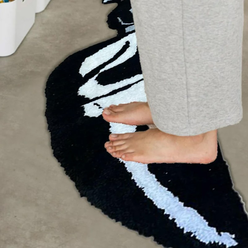 Skull Knife Carpet Horror Scary Scream Bedside Rug Wear Resistant