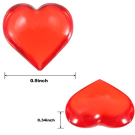 Tatuo 160 Pieces Acrylic Heart Decoration Valentine's Day Heart Ornaments for Vase Fillers and Table Scatter, 0.9 Inch (Red)