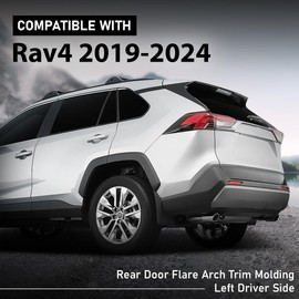 G-PLUS Left Rear Door Flare Arch Trim Molding Driver LH Side Compatible with Toyota RAV4 2019-2024 75062-42010