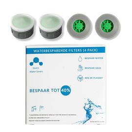 Flow Restrictor – 40% Water Saving – Energy-Saving Tap, Shower – Overflow Valve with Instruction Manual – Pack of 4