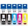 Mutikor 512 Ink Refill Bottles, Replacement for Eps 512 Ink