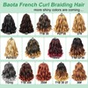 French Curl Braiding Hair 12 Inch 1B 4 Packs