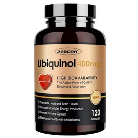 ZEBORA Ubiquinol 400mg capsules, 120 tablets, 1 piece / ZEBORA 제보라 유비퀴놀 400mg 캡슐 120정, 1개