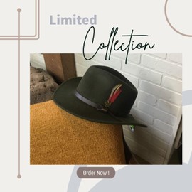 KOLLACHE Mens Trilby Hats Womens Fedora Hat Mens Fedora Hat Adjustable Band Feather Fedora Hat For Men Trilby Hat For Men Felt Fedora Hats For women Wool Hats For Women -Beige-XL