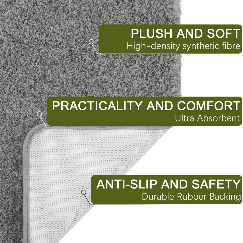 AROGAN 24x60 Inch Long Bathroom Runner Rug, Luxury Thick Soft