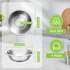 Offiper 304(18/8) Stainless Steel Mixing Bowls for Kitchen, 4 Pack