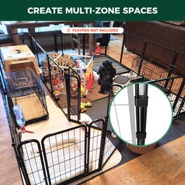 FXW Playpen Connectors, 2-Pack (Playpen Not Included), Accessories Only fit FXW Homeplus/Rollick/Instant 32inch Height Dog Pen, Black│Patent Pending