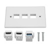HD Multimedia Interface Ethernet USB Wall Plate 3 Port with