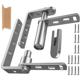 Dolenor Cafe Door Hinges and Saloon Door Hinges, Swinging Door Hinge Self Closing for Louvre Doors,Swinging Doors, 304 Stainless Stee (1Pack)