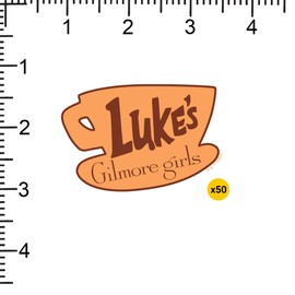 Gilmore Girls Luke's Diner 50ct Vinyl Large Deluxe Stickers Variety Pack - Laptop, Water Bottle, Scrapbooking, Tablet, Skateboard, Indoor/Outdoor