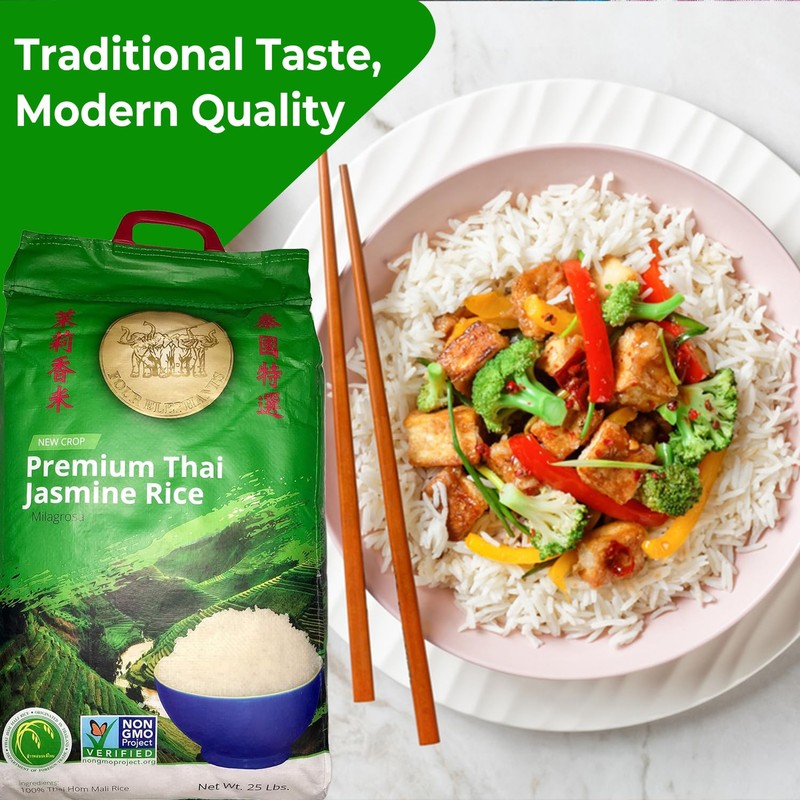 25 Pounds (LBS) Premium Thai Hom Mali Jasmine Rice |