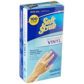 big time products llc 11200-16 Soft Scrub, 100 Count, Disposable Vinyl Gloves