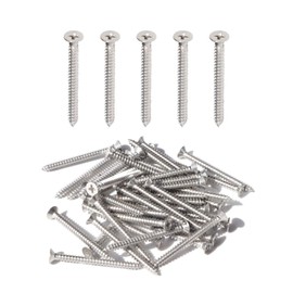 IMScrews 100pcs #4 x 1-1/4" (32mm) Stainless Flat Head Phillips Wood Screws 18-8 (304) Stainless Steel Countersunk Self Tapping Screws