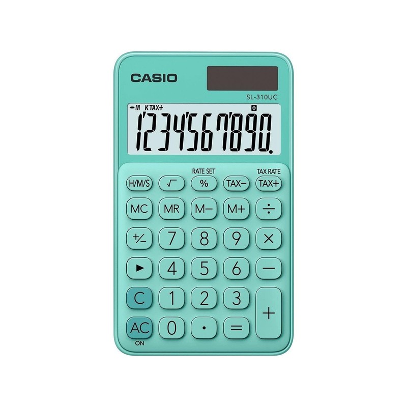 Casio SL-310UC-BU Calculator, 10 Digits, Blue
