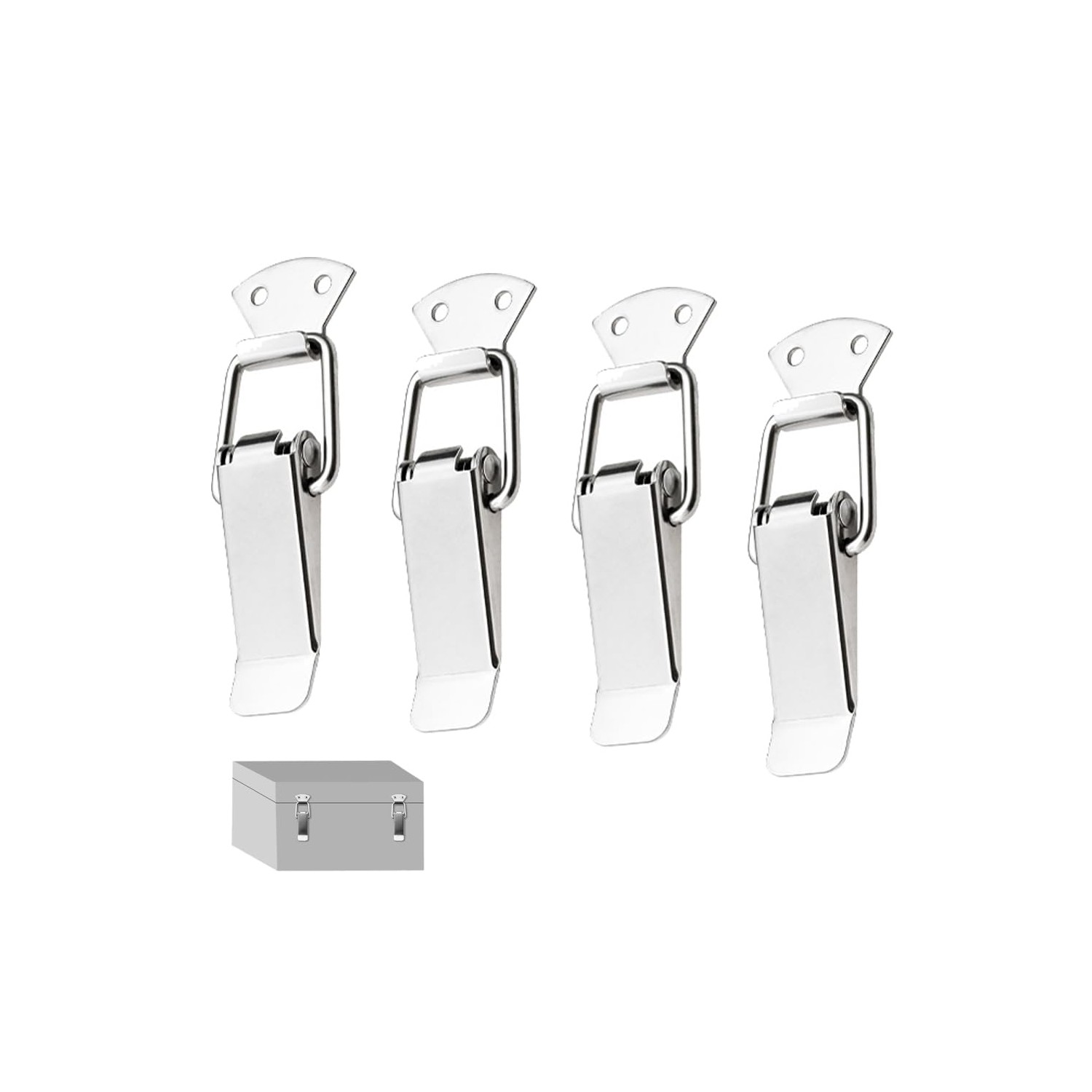 4 PCS Stainless Steel Tension Clasp Small Spring Loaded Toggle Latch ...
