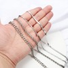 HANPABUM 4 PCS Stainless Steel Chain Anklet for Women Silver