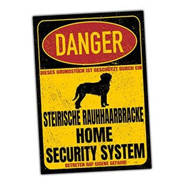 Styrian Rauhhaarbracke Sign Danger Security System Door Sign Dog Sign Warning Sign Dog Safety Sign Dog Private Property Dog Warning Warning