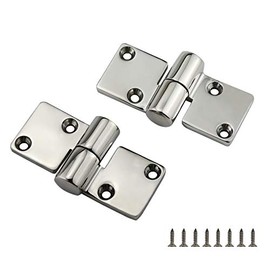 NRC&XRC Pair of Stainless Steel 316 Heavy Duty Marine Grade 3.5" x 1.5"Left & Right Lift-Off/Take-Apart Hinge Hinge Cast Hinge W/Screws