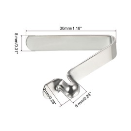 PATIKIL 5pcs 7x6mm Kayak Paddle Snap Pole Push Button Spring Clip Steel Hollow Button Locking Tube Single Pin Awning Tent Pole for Camping