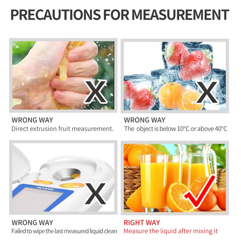 REVASRI Digital Brix Refractometer, Rechargeable Brix Meter for Liquid Sugar