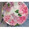 Shabby Chic Pink Floral Hydrangea Melamine Salad Plate/bowl 8 .5