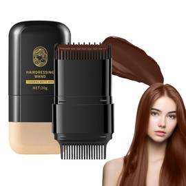 Hair Dye Brush, Hair Color Stick, Portable Hair Dye Comb for Gray Hair Coverage, Waterproof and Sweat-proof, Even and Effective Coverage, Gentle Formula, Easy to Use, 20g*1,Chestnut Brown