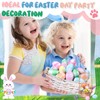 Leyndo 24pcs Pastel Plaid Plush Easter Egg Toys for Medium