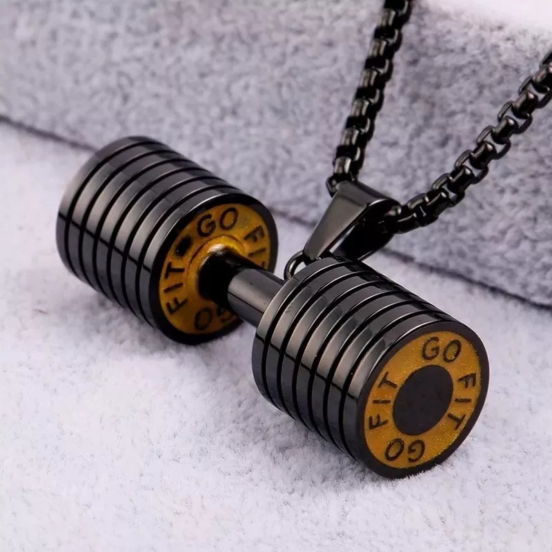 Jextech Cadena Y Dije De Pesa Mancuerna Gym Fitness Crossfit