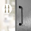 Tubular Barn Door Handle Black Stair Railing Grab Bar for