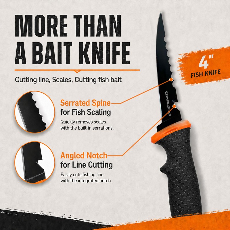 BasicGear 2PCS Fishing Fillet Knife Set – 4” & 6”