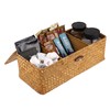 OLegei Wicker Basket Storage Basket 3 Compartments Basket Braided with