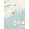 Maine Ski Resorts Map 18x24 Poster (Beige & Opal Blue)