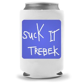 Suck It Trebek Sean Connery | Funny Can Sleeve Novelty Coolie | Craft Brewery Gag Party Beer | Joke Drink Can Cooler | Beverage Can | White Elephant Gifts | Neoprene