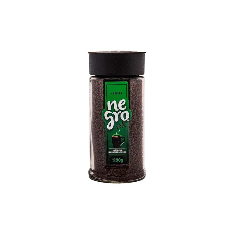 Cafiver Negro Descafeinado 90g Frasco.