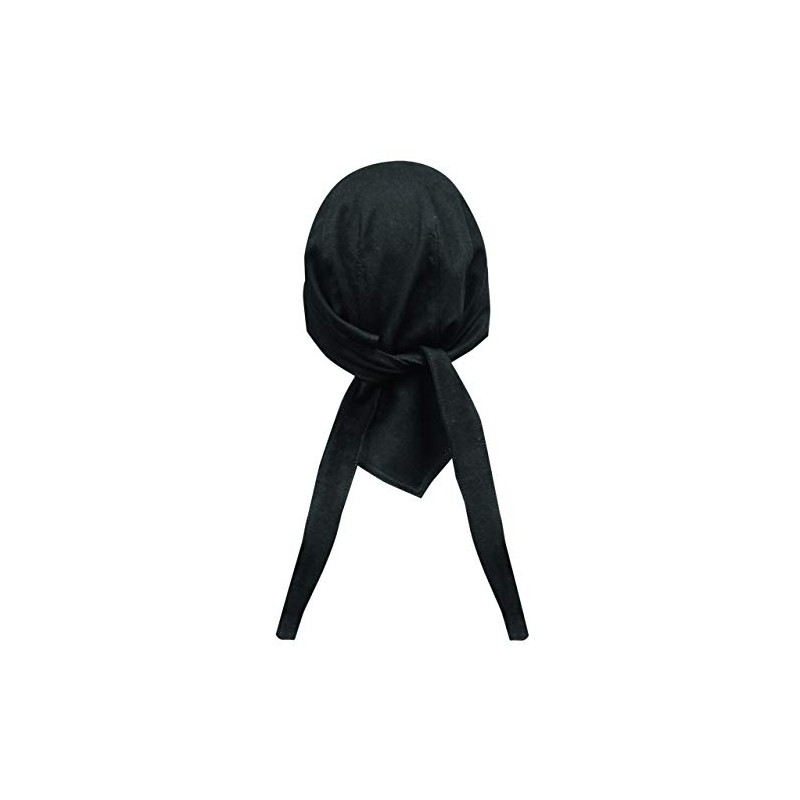 Classic Solid Black Capsmith Biker Head Wrap Doo Rag Durag