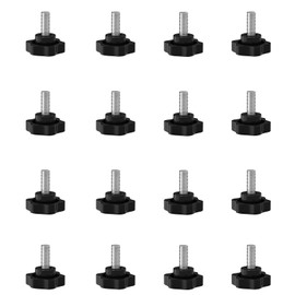 SHULLIN Pack of 16 M6 Star Head Screw Star Grip Screw Thumb Screw Star Screw Star Handle Screws Star Handle Thread Clamping Knob for Machine Industrial Equipment (M6 x 16 mm)
