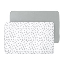 Biloban Mini Crib Sheets Fitted, 2 Pack Mini Crib Sheet Fits for Mini Crib Mattress, Neutral Mini Crib Sheets for Baby Boys and Girl, Grey, 38”X 24”