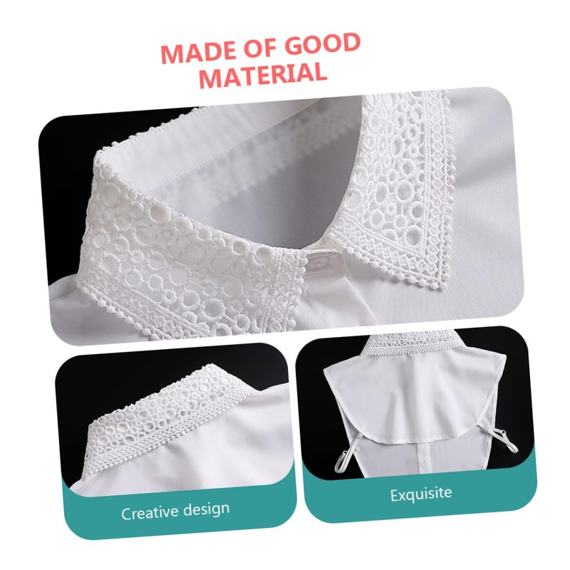 Artibetter Detachable White Fake Collar for Women Shirt Collar Accessory