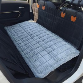 HOMEREFROM Dog Bed for Car, Backseat Pet Bed Mat, Dog Seat Cover for Car Back Seat, Non-Slip Travel Pet Mat, Fit for Backseat Extenders and Seat Covers (LightGray, 24.8x54inch)