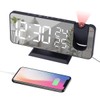 EVILTO Digital Alarm Clock Projector Radio Clock LED Temperature Display Radio
