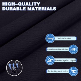 QUWOU King Mattress Protector, Waterproof Mattress Cover with 18" Deep Pocket Bed Cover, Fitted Sheet Style Noiseless Breathable Machine Washable, Black (76"x80")