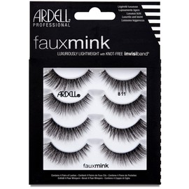 Ardell Multipack Lashes Faux Mink 811-12 pairs & duo Brush eyelash glue Dark - 2 Packs, 5 Count