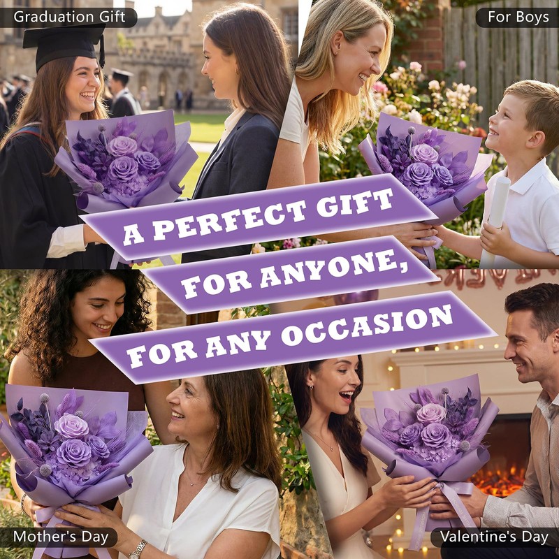 Preserved Flowers for Delivery, Anniversary and Birthday Gifts for Women