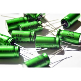 Six nichicon ES MUSE Bipolar Capacitors 16v 10-1000uf Audio Grade (470uf(12.5x25mm))